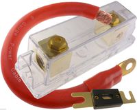 VOODOO (1) ANL Fuse & (1) Inline Fuseholder Battery Install Kit 1/0 Gauge 1FT (100 Amp Fuse)