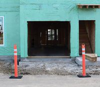 Cortina EZ Grab Delineator Post, 3" Hip Collars with 10 lb Base, 03-747RBC, Orange