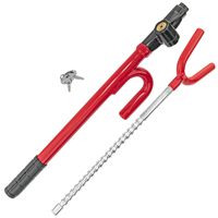 Fairly Odd Treasures FOT-50003 Steering Wheel Bar Lock Adjustable Universal Anti Theft Security System for Car Truck SUV Van, 14-inch Maximum Span, 3 Pack