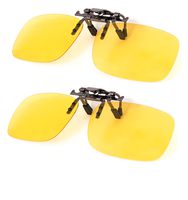 Clip on Polarized Night vision Glasses Flip up Anti reflective Anti Glare UV-400 Wear Over Glasses