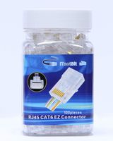 ITnetBit RJ45 Pass Through EZ connectors for CAT6 Ethernet 24awg Cable - one Piece end-Pass Through Network Cable Plug (CAT6 (100 pcs))