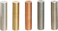 Ajax Scientific 5 Piece Metal Specific Gravity Cylinder Set, 10mm Diameter x 40mm Length