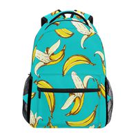 Summer Tropical Fruit Bananas Travel Laptop Backpack Daypacks, Water Resistant College School Computer Bag Bookbag for Women & Men Outdoor Camping&Fits Up to 14-inch Notebook
