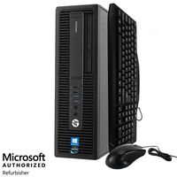 HP EliteDesk 800G1 Computer Desktop PC - Intel Quad Core i5 3.2GHz, 8GB RAM, 500GB HDD, Keyboard, Mouse, DVD, WiFi, Bluetooth, Windows 10 Professional (Renewed)