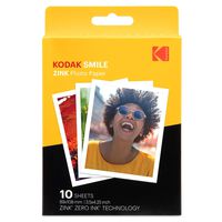 Kodak 3.5x4.25 inch Premium Zink Print Photo Paper (10 Sheets) Compatible with Kodak Smile Classic Instant Camera