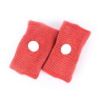Wrist Brace Travel Morning Sickness Wrist Band Anti Nausea Car Van Sea Plane Wristband Anti-Motion Sickness Bracelet Strap Red