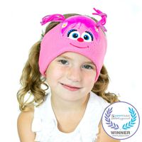 Sesame Street Kids Headphones by CozyPhones - Volume Limited with Ultra-Thin Speakers & Super Comfortable Soft Fleece Headband - Perfect Children's Earphones for School, Home & Travel - Abby Cadabby