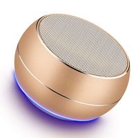 NUBWO Portable Bluetooth Speakers with Mic, Hands-Free Function, Built-in Mic, Enhanced Bass for iPhone, iPad, BlackBerry, Samsung and More (Gold)