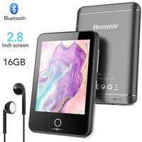 16GB MP3 Player Bluetooth 4.1,Hommie 2.8" TFT Large Screen Touch Screen Lossless Music Player with Speaker, FM Radio, Voice Recorder,Independent Volume Button, Expandable Up to 128GB, T11S