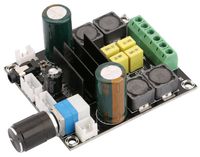 Yeeco Digital Amplifier Board DC 12-24V 50W+50W Dual Channel HiFi Stereo Audio Amplifier Digital 2.0 Power Amp Board Output Amp Module with Volume Adjustment Knob