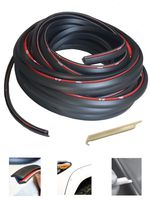 KING FENDER FLARES Edge Trim Rubber Gasket WELTING T-Style 30' FEET - with Alignment Tool for CAR and Truck Wheel Wells - Double Edge - Length 30' FEET - Automotive Adhesive 3M Tape Bonds to Flare