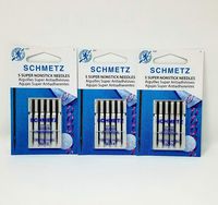 SCHMETZ Super NONSTICK Needles (5 Needles per Package) ~ Includes 1 Pack of Each Size 80/12, 90/14 & 100/16 