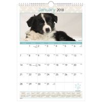 AT-A-GLANCE Monthly Wall Calendar, January 2018 - December 2018, 12" x 17", Puppies (DMW40428)