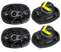 4) New Kicker 41DSC6934 D-Series 6x9" 720 Watt 3-Way Car Audio Coaxial Speakers
