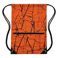 HOLYLUCK Men & Women Sport Gym Sack Drawstring Backpack Bag - (metallic orange)