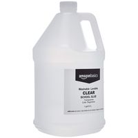 AmazonBasics All Purpose Washable School Clear Liquid Glue - Great for Making Slime, 1 Gallon Bottle