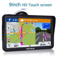 Car GPS Navigation, 9-inch Touchscreen Built-in 8BG &128MB, Voice Steering Navigation System,No Need to Insert a Card, GPS Navigation System with Lifetime Free Map