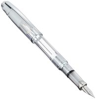 Platinum Cool Fountain Pen, Fine Point, Crystal Clear Barrel, Black Ink (PLAT-PGB-3000A-05-F)