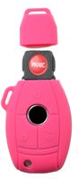 Silicone Smart Key FOB Cover for Mercedes-benz Fits Many Models C, Cl, CLK Cases (Fuchsia)