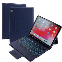 Keyboard Case for iPad Pro 11,7 Color Backlit Slim Wireless Keyboard Case with auto Sleep Wake Function and Penil Holder for New iPad Pro 11, Blue