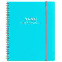 2020 Planner - Weekly & Monthly Planner with Tabs, Elastic Closure and Thick Paper, Back Pocket with 21 Notes Pages, 9" x 11"