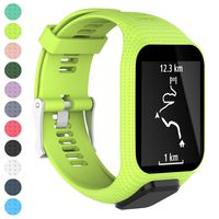 Watbro Band Compatible with Tomtom Runner 2/3 Series, Spark 3, Golfer 2, Adventurer, Silicone Replacement Runner Watch Band Strap Wristband for Women Men