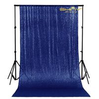 Sequin Curtains 2 Panels 4FTx10FT Glitter Backdrop Curtain Navy Blue Sequin Backdrop for Photo Booth-191011E