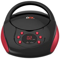 QFX J-24-RD Portable Am/FM Radio with CD Player - Red