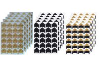 360 Count Self-Adhesive Acid Free Photo Corners for Scrapbooks Memory Books (Gold-Black-Kraft)
