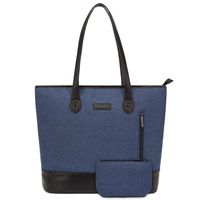 UtoteBag Women 15.6 Inch Laptop Tote Bag Notebook Shoulder Bag Lightweight Multi-pocket Nylon Business Work Office Briefcase for Computer/Macbook/Ultrabook (Blue)