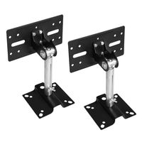 OTTFF 1 Pair Satellite Speaker Mounts Stands Metal Bracket with Adjustable Length Tilt and Swivel Detachable Shelf Load 15kg Wall Hanging Mount