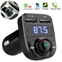Wireless Bluetooth FM Transmitter, Handsfree Call, Car Charger, Radio Receiver & Mp3 Music Stereo Adapter,Dual USB Port Charger for Vehicles with no Bluetooth