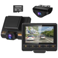 Dual Dash Cam, AQP Full HD 1080P Car Camera Front and Rear for Cars, Dashboard Camera Recorder with GPS & WiFi, Sony Sensor, 170°/ 150°Wide Angle, 3 inch IPS Screen, G-Sensor, WDR, Cycle Recording