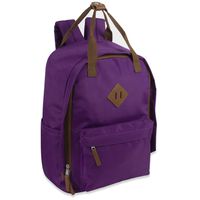 Emma & Chloe Microfiber Laptop Bag - Purple Backpack Purse for Women for College, Work, and Travel Luggage Carry On Bag