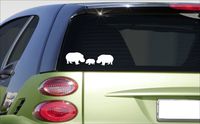 Hippo family 8.5" sticker *E980* decal cute laptop hippopotamus zoo baby africa