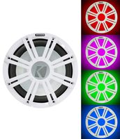 KICKER 45KMF122 12" 350w Marine Boat Free Air Subwoofer w/White LED Grille KMF12