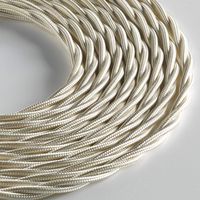 BELLE ÉPOQUE Vintage Electric Braided Textile Cable 3 x 1.5 mm Ivory 3 m