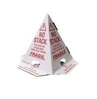 Bright Red and White No Stack Pallet Cones Great Visual Indicator to Deter Stacking 8 inch x 8 inch x 10 inch by MT Products (Pack of 5)