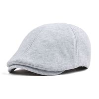 VOBOOM Men's Cotton Flat Ivy Gatsby Newsboy Driving Hat Cap (Style3-Light Grey)