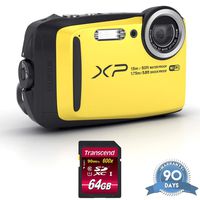 FUJIFILM FinePix XP90 Digital Camera (Yellow) with Memory Card - (Renewed)