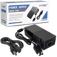 Xbox One Power Supply Brick, AC Adapter Cable Replacement Kit for Xbox One Console Games, Auto Voltage 100-240V, Black