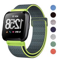 HAPAW Nylon Bands Compatible with Fitbit Versa/Versa 2, Soft Adjustable Breathable Sport Replacement Strap Band Accessories Wristband Women Man for Versa Smartwatch