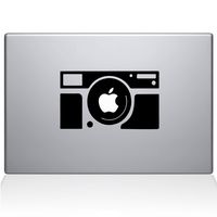 The Decal Guru Rectangular Camera Decal Vinyl Sticker, 13" MacBook Pro (2015 & Older Models), Black (2306-MAC-13P-BLA)