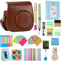 Anter 17 in 1 Instax Mini 9 Mini 8 Mini 8+ Accessories for Fujifilm Instax Instant Film Camera (Brown)
