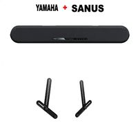 Yamaha Surround Bluetooth Soundbar Home Speaker Set of 1 B (YAS-108) + Sanus SA405-B1 Series 1 Soundbar Mount Black Bundle
