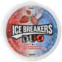 Ice Breakers Sugar Free Duo Mints, Strawberry Fruit and Cool, 1.3 OZ, Pack of 8