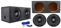 (2) Rockville W10K6D4 V2 10" 4000w Car Audio Subwoofers+Sealed Sub Box Enclosure