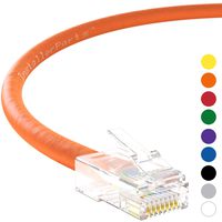 InstallerParts Ethernet Cable CAT6 Cable UTP Non-Booted 100 FT - Orange - Professional Series - 10Gigabit/Sec Network/High Speed Internet Cable, 550MHZ