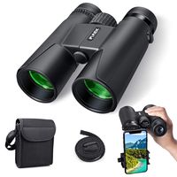 Binoculars for Adults, 10x42 Compact HD Professional Binoculars with Smart Phone Mount for Bird Watching, Camping, Hiking-BAK4 Prism FMC Lens with Neck Strap/Carrying Bag