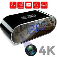 SIRGAWAIN Hidden Spy Camera Clock | 4K Video | Nanny Cam | Home Surveillance | Small Personal Security | Night Vision and Motion Detection | Wide 150° Viewing Angle